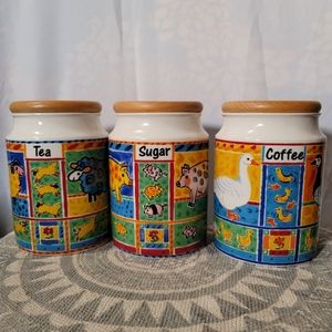 Farmyard Dunoon canisters